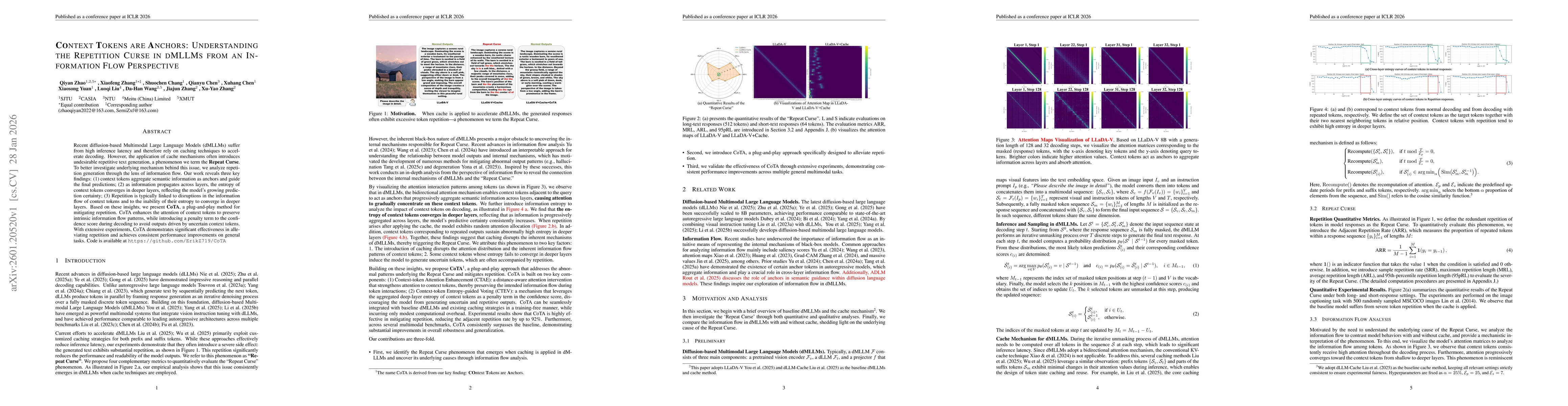 Thumbnail for Context Tokens are Anchors: Understanding the Repetition Curse in dMLLMs from an Information Flow Perspective