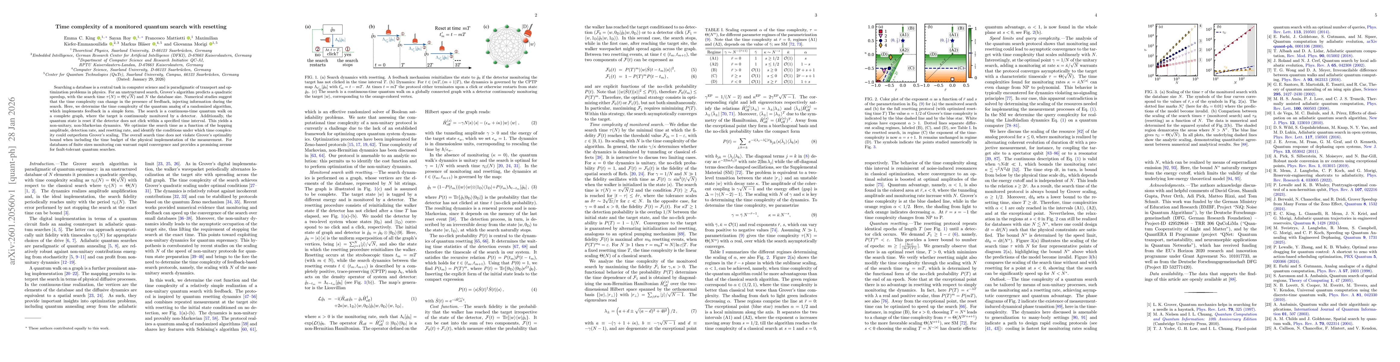 Thumbnail for Time complexity of a monitored quantum search with resetting