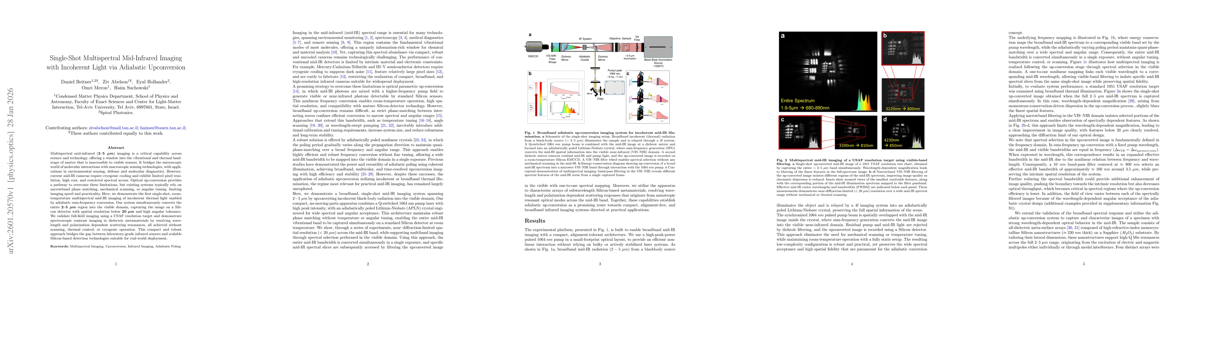 Thumbnail for Single-Shot Multispectral Mid-Infrared Imaging with Incoherent Light via Adiabatic Upconversion
