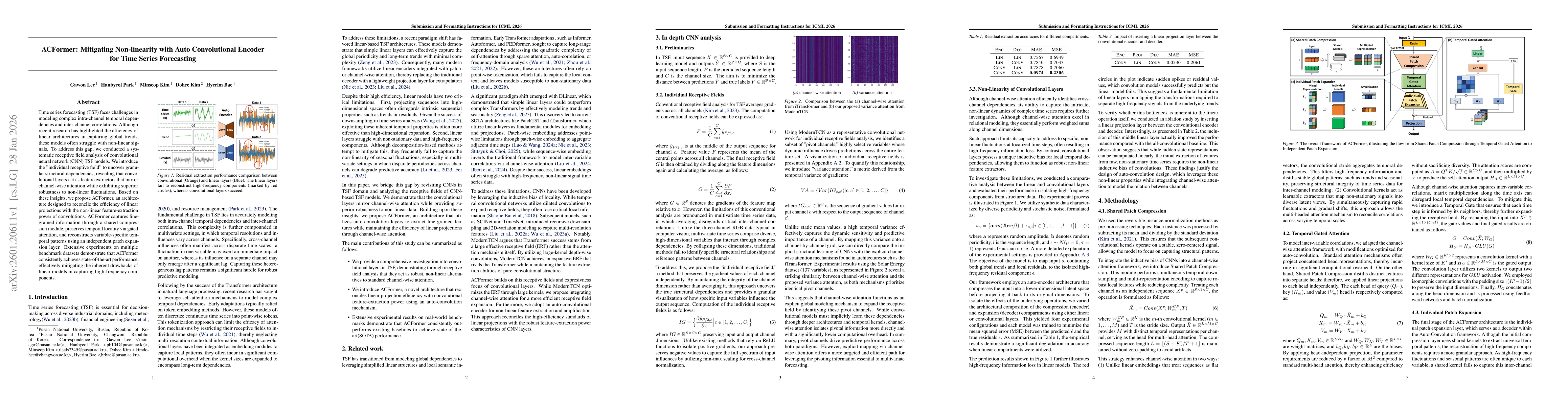 Thumbnail for ACFormer: Mitigating Non-linearity with Auto Convolutional Encoder for Time Series Forecasting