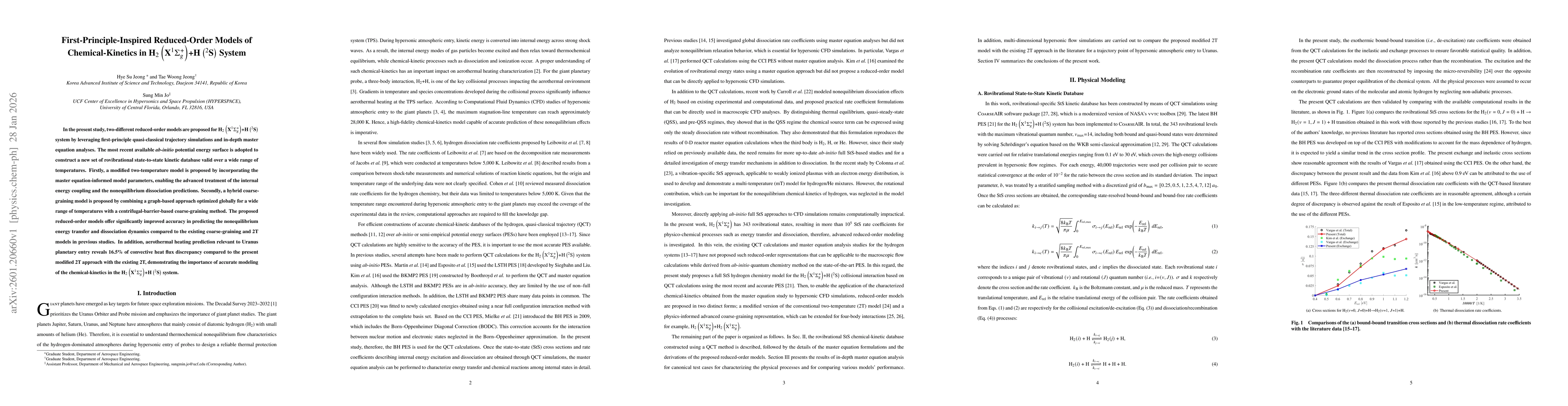 Thumbnail for First-Principle-Inspired Reduced-Order Models of Chemical-Kinetics in $\text{H}_2\left(\text{X}^1Σ_g^+\right)$+$\text{H}\left({}^2\text{S}\right)$ System
