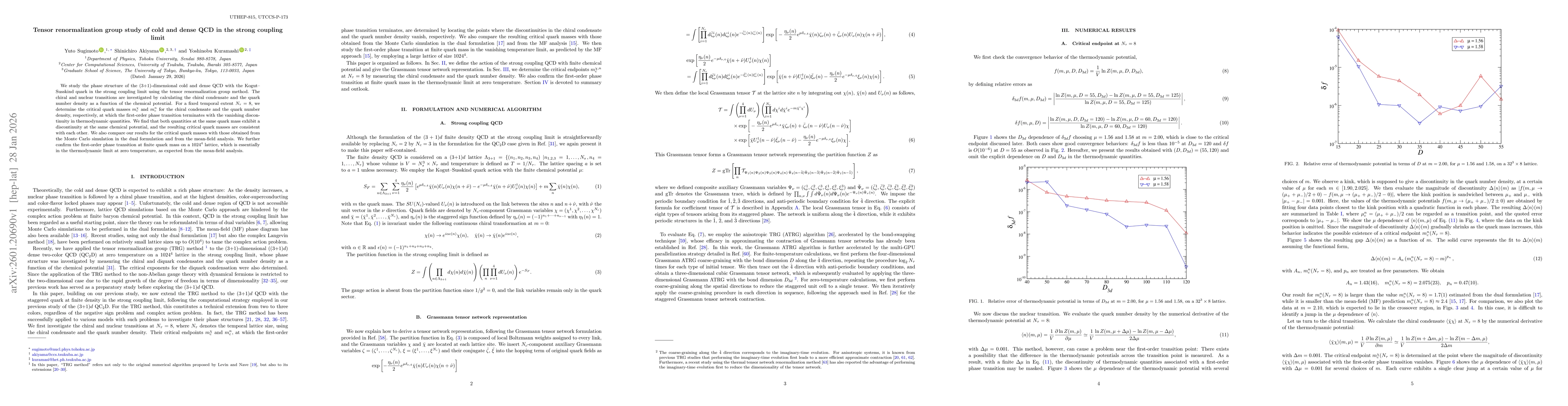 Thumbnail for Tensor renormalization group study of cold and dense QCD in the strong coupling limit