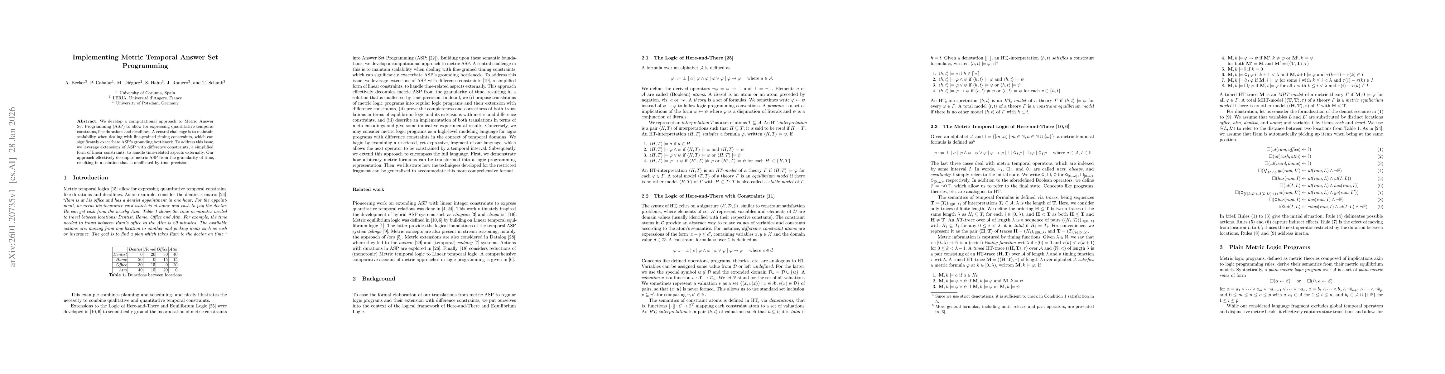 Thumbnail for Implementing Metric Temporal Answer Set Programming