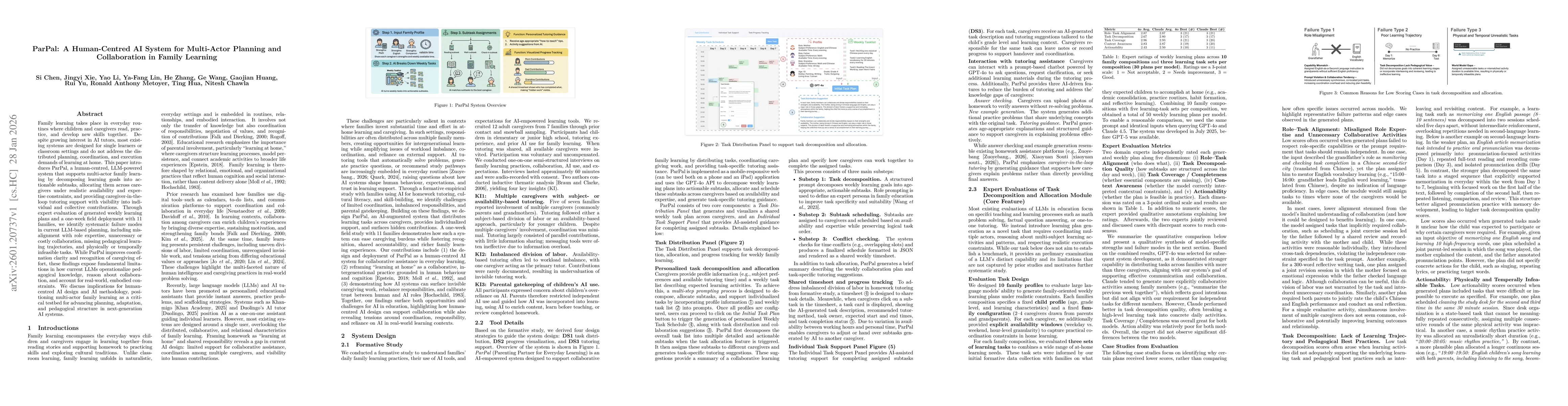 Thumbnail for A Human-Centred AI System for Multi-Actor Planning and Collaboration in Family Learning