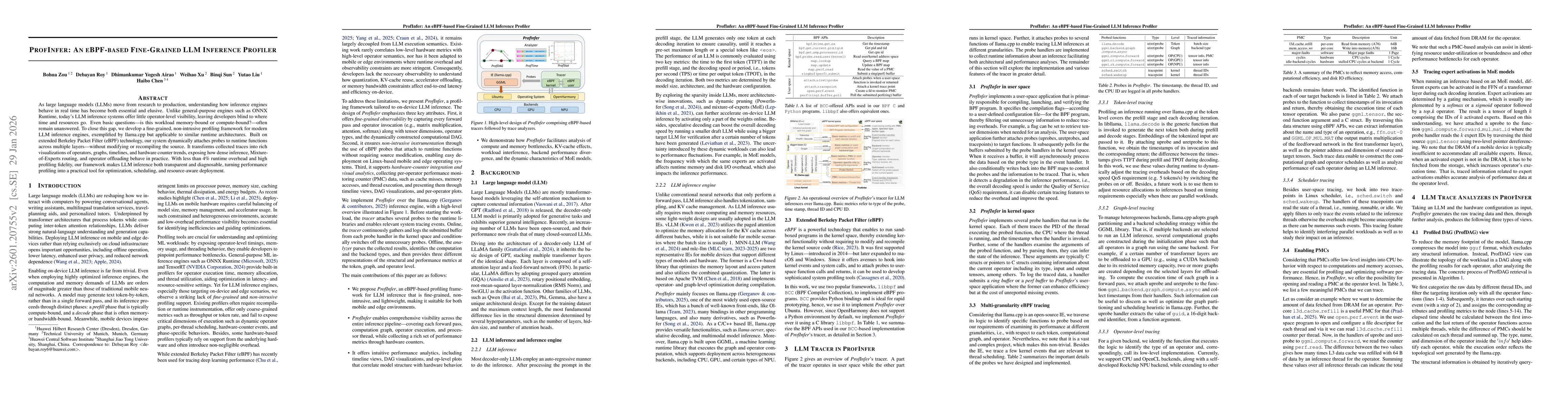 Thumbnail for ProfInfer: An eBPF-based Fine-Grained LLM Inference Profiler
