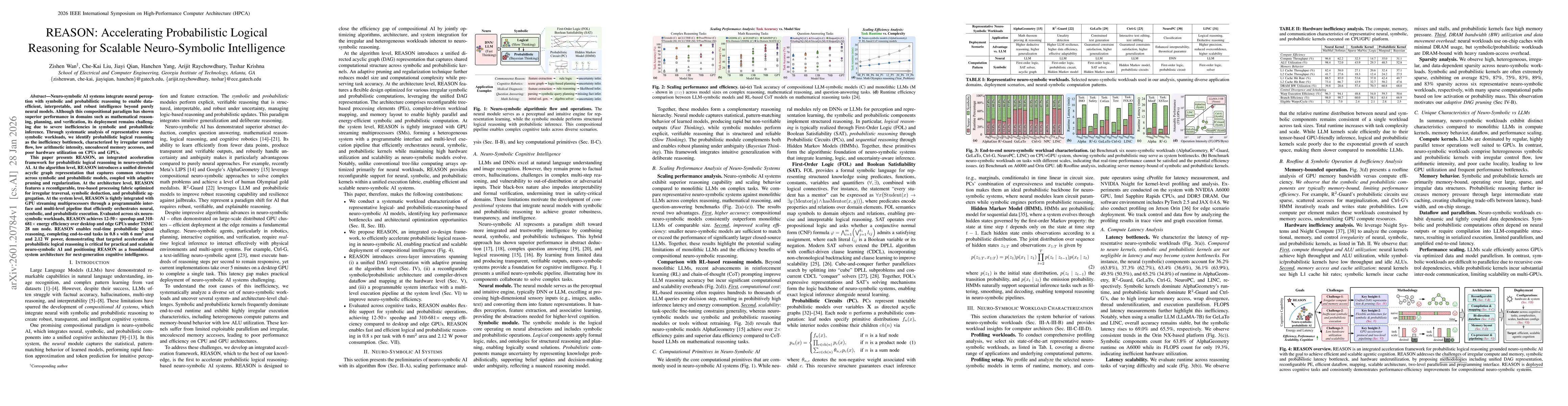 Thumbnail for REASON: Accelerating Probabilistic Logical Reasoning for Scalable Neuro-Symbolic Intelligence