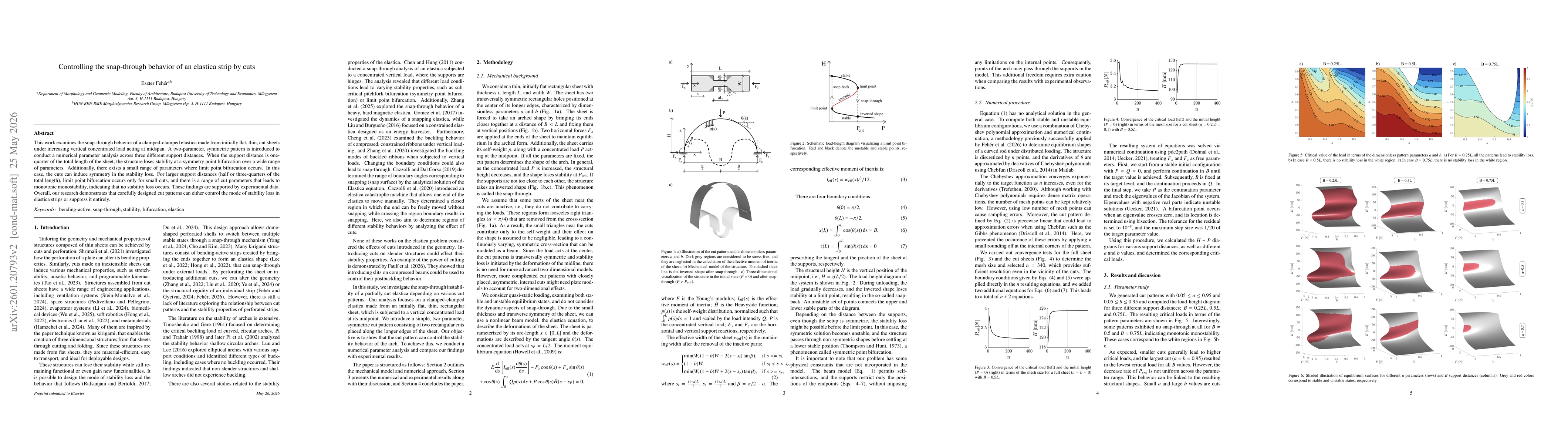 Thumbnail for Controlling the snap-through behavior of kirigami arches