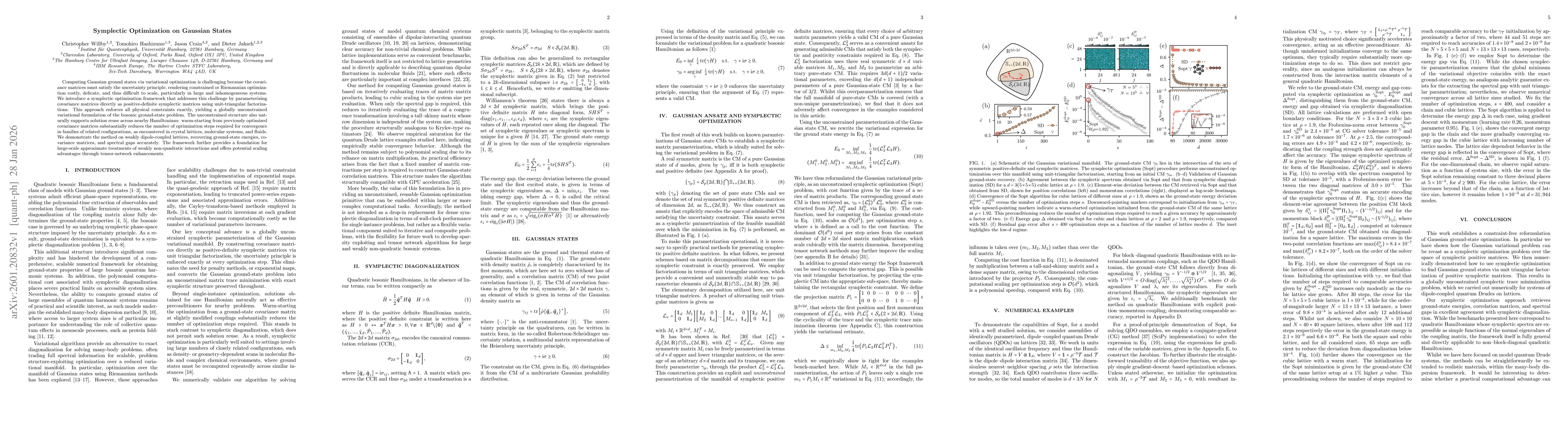 Thumbnail for Symplectic Optimization on Gaussian States