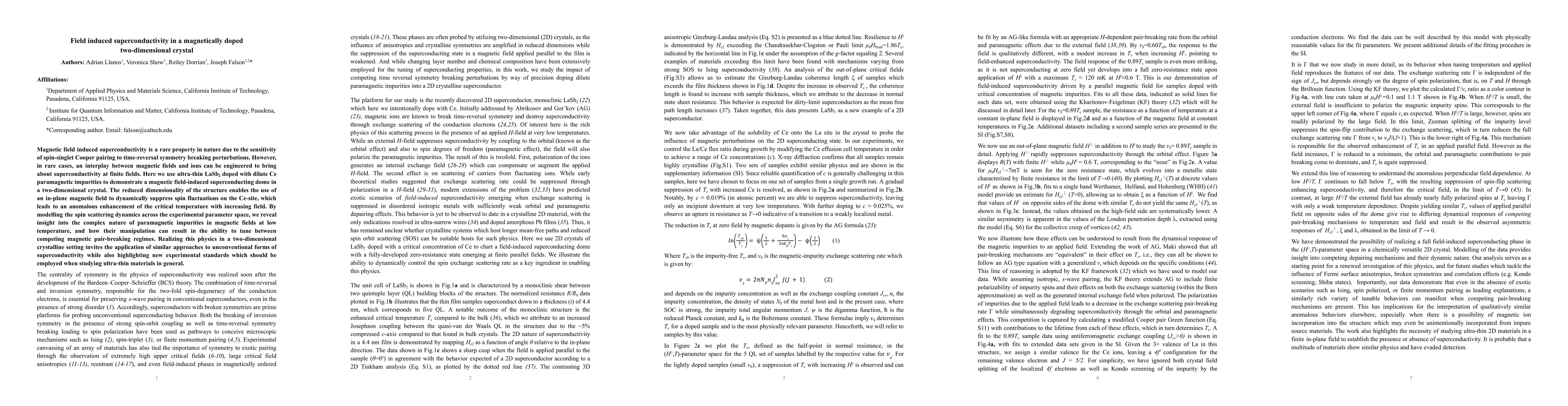 Thumbnail for Field induced superconductivity in a magnetically doped two-dimensional crystal