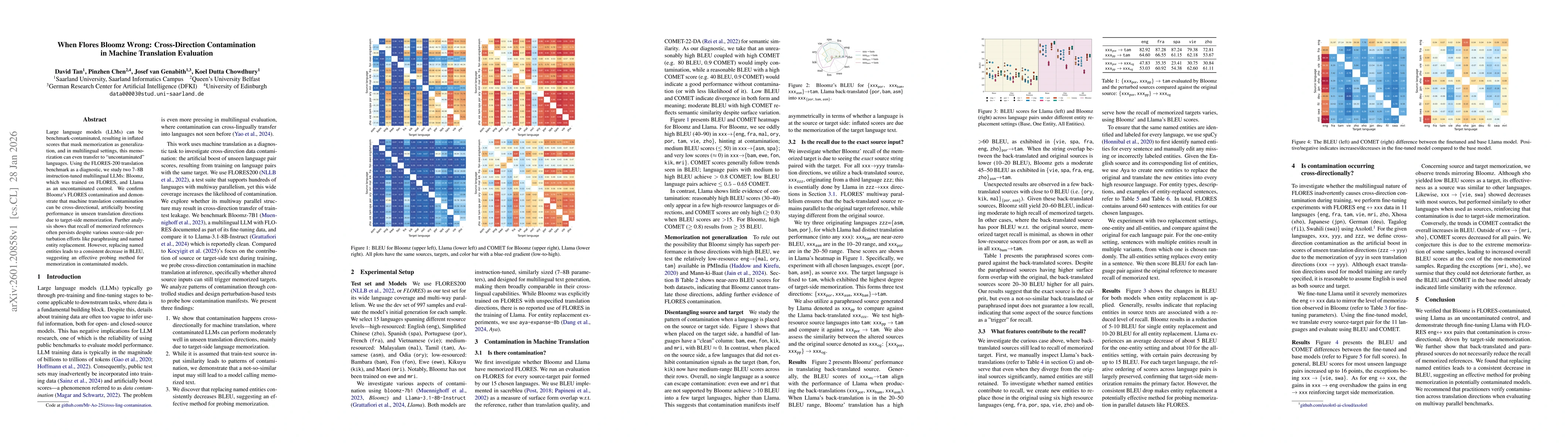 Thumbnail for When Flores Bloomz Wrong: Cross-Direction Contamination in Machine Translation Evaluation