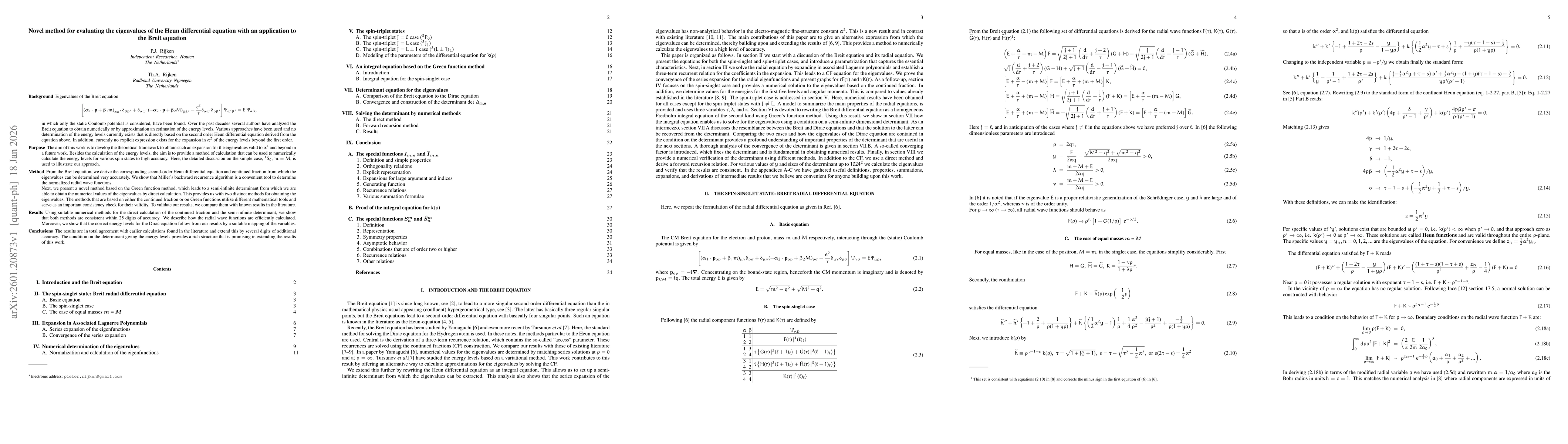 Thumbnail for Novel method for evaluating the eigenvalues of the Heun differential equation with an application to the Breit equation