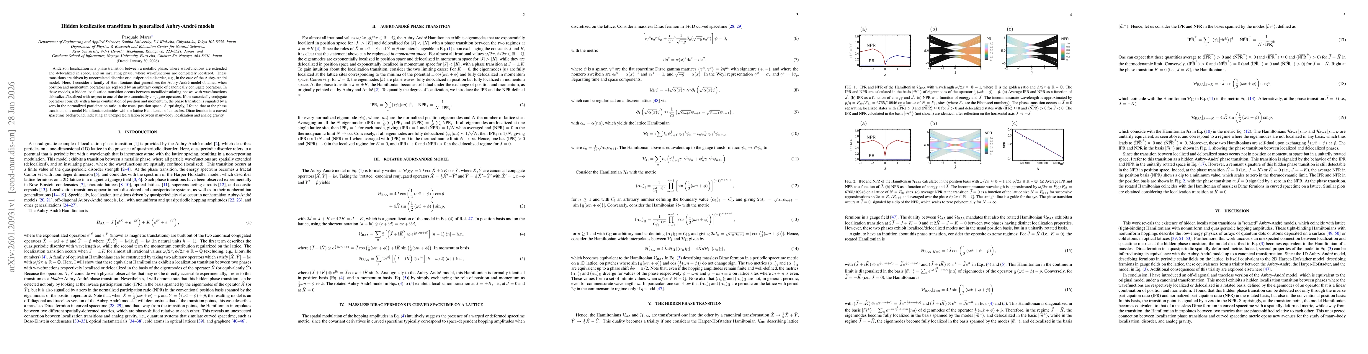 Thumbnail for Hidden localization transitions in generalized Aubry-André models