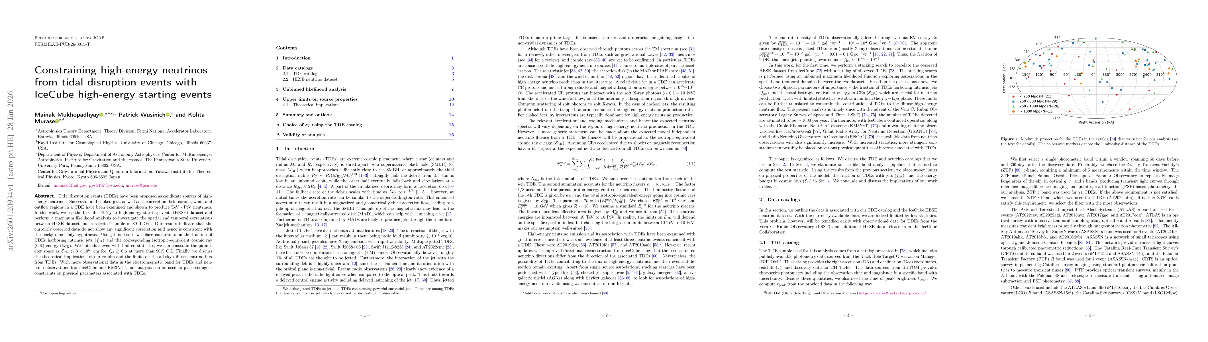Thumbnail for Constraining high-energy neutrinos from tidal disruption events with IceCube high-energy starting events