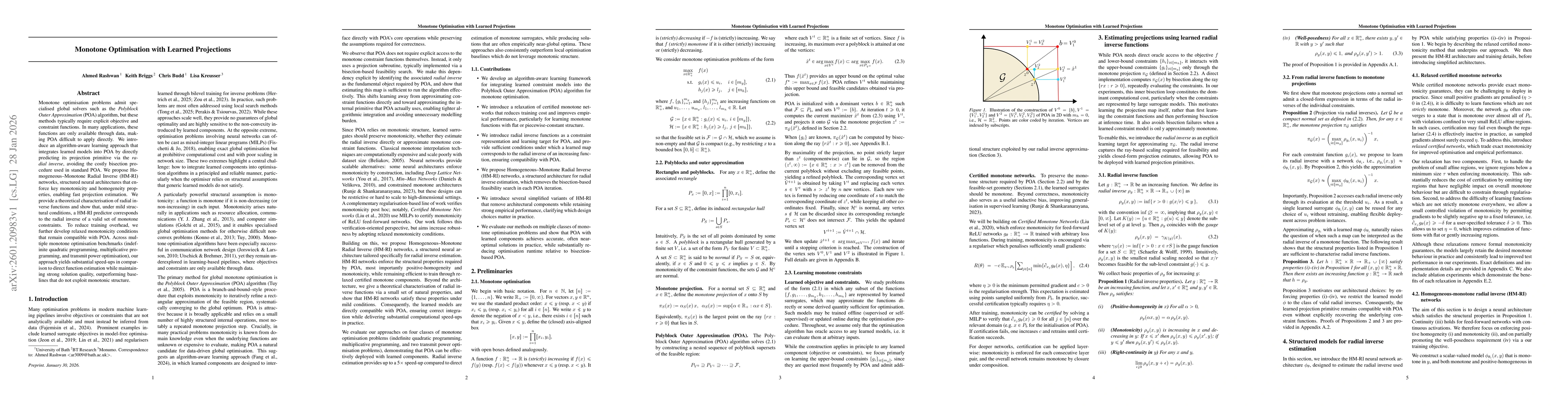 Thumbnail for Monotone Optimisation with Learned Projections