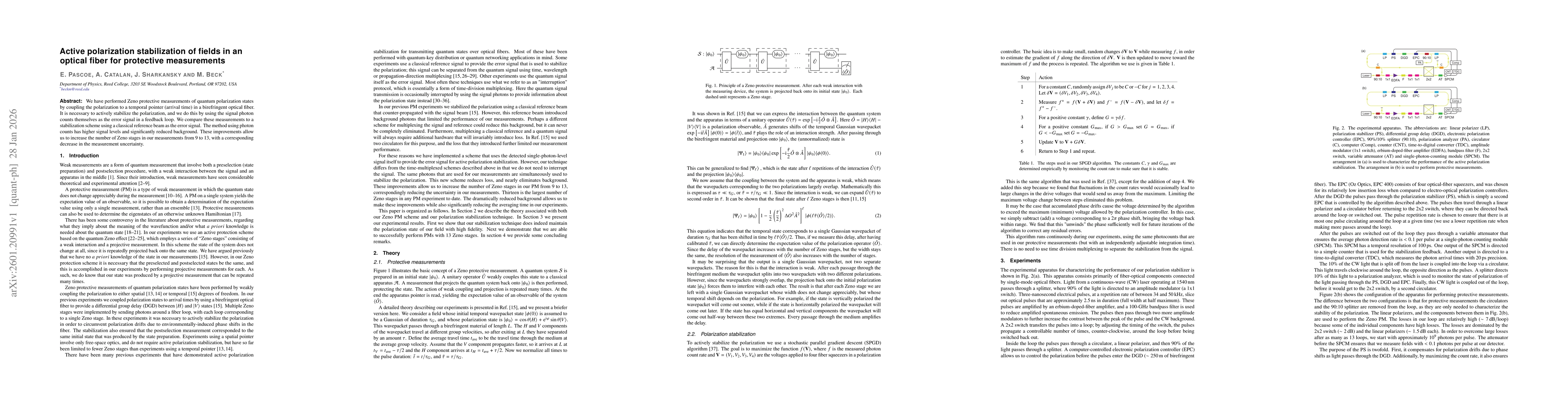 Thumbnail for Active polarization stabilization of fields in an optical fiber for protective measurements