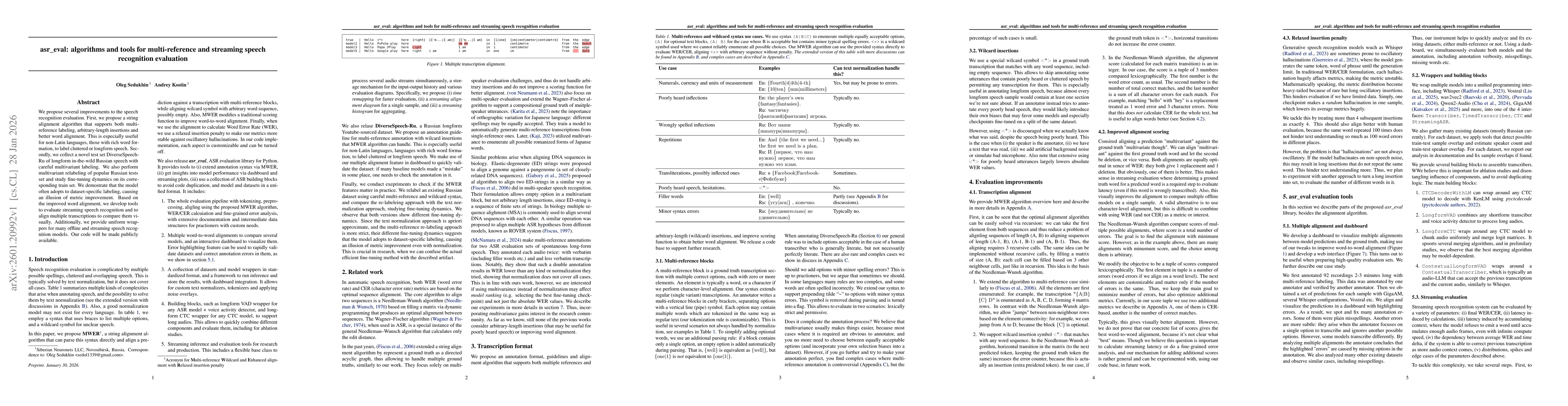 Thumbnail for asr_eval: Algorithms and tools for multi-reference and streaming speech recognition evaluation