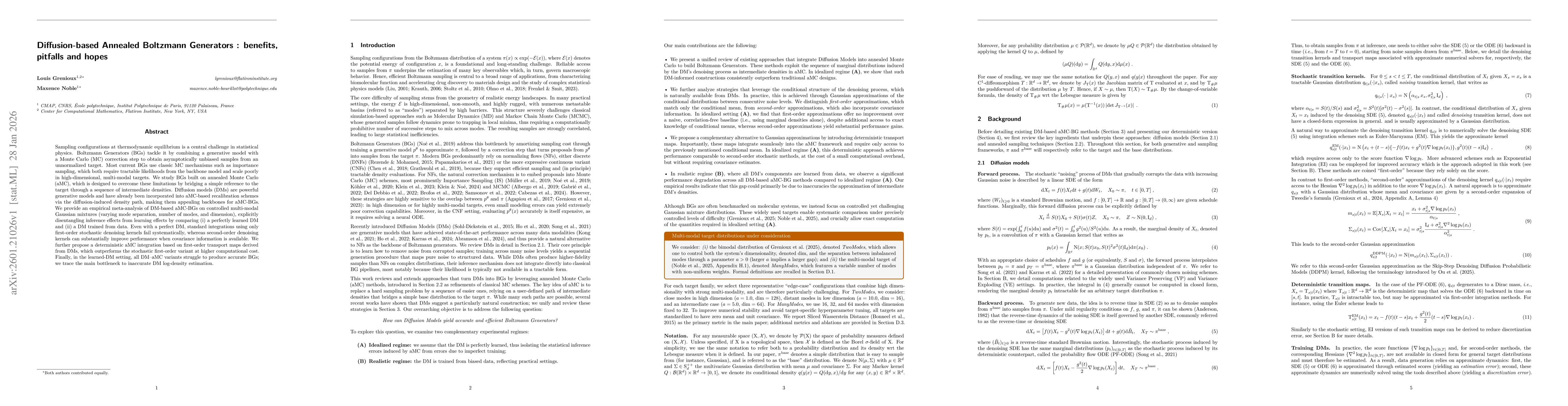 Thumbnail for Diffusion-based Annealed Boltzmann Generators : benefits, pitfalls and hopes