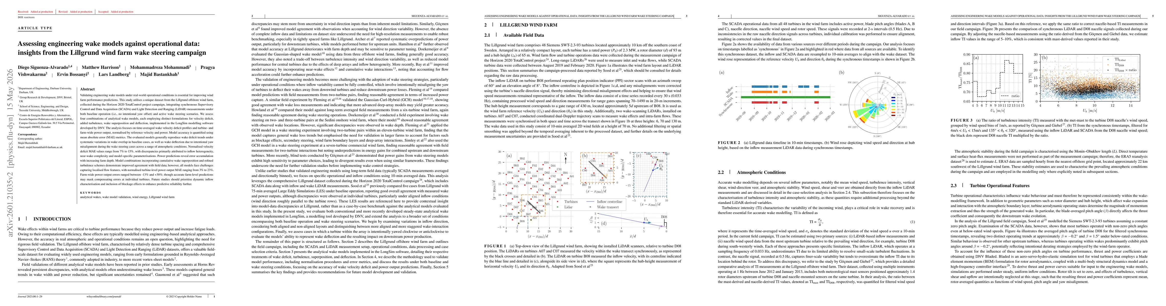 Thumbnail for Assessing engineering wake models against operational data: insights from the Lillgrund wind farm wake steering campaign