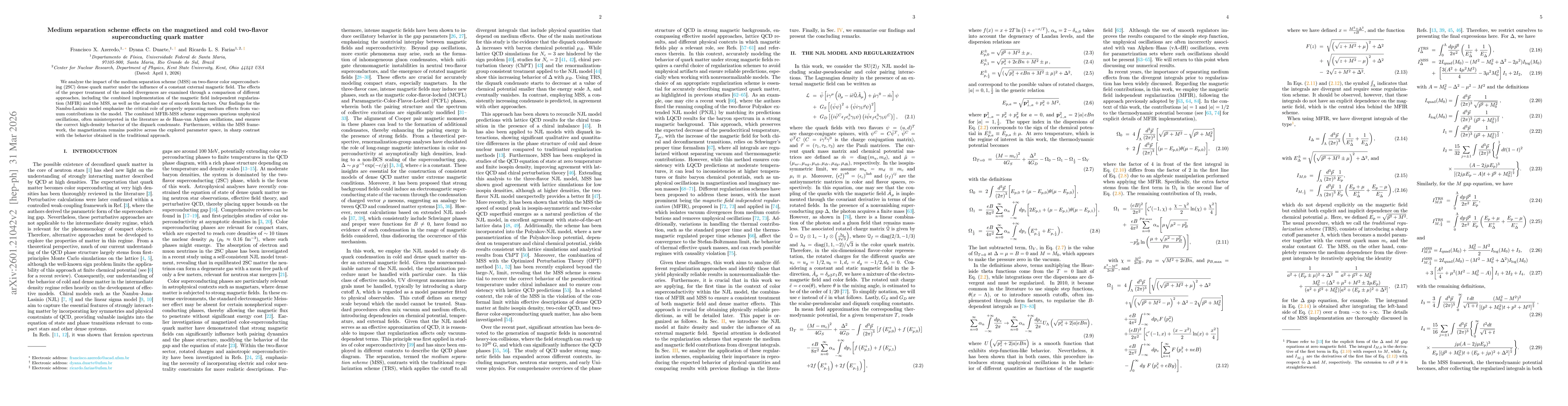 Thumbnail for Medium separation scheme effects on the magnetized and cold two-flavor superconducting quark matter