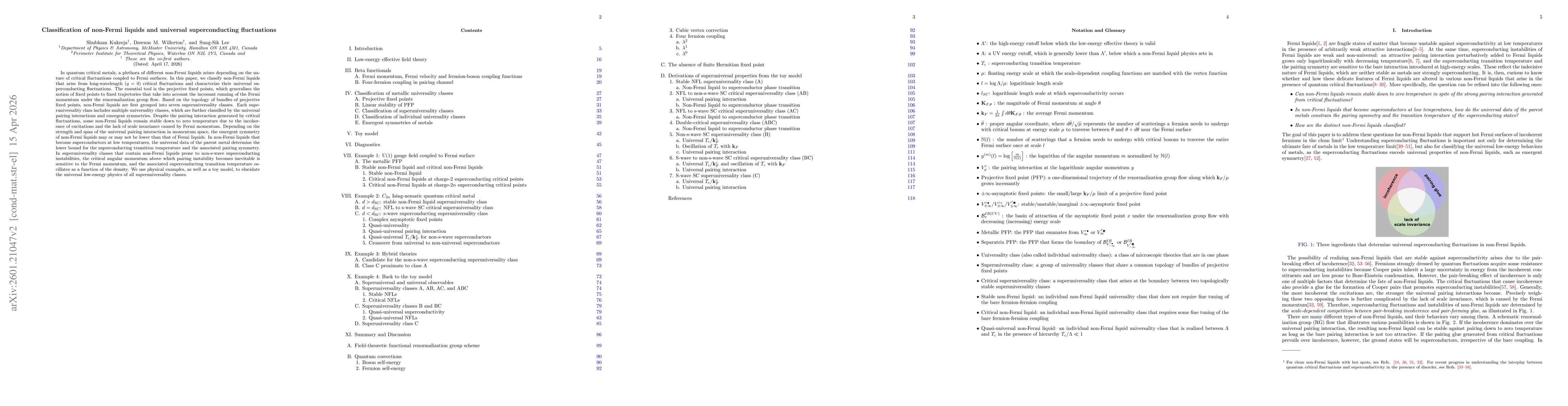 Thumbnail for Classification of non-Fermi liquids and universal superconducting fluctuations