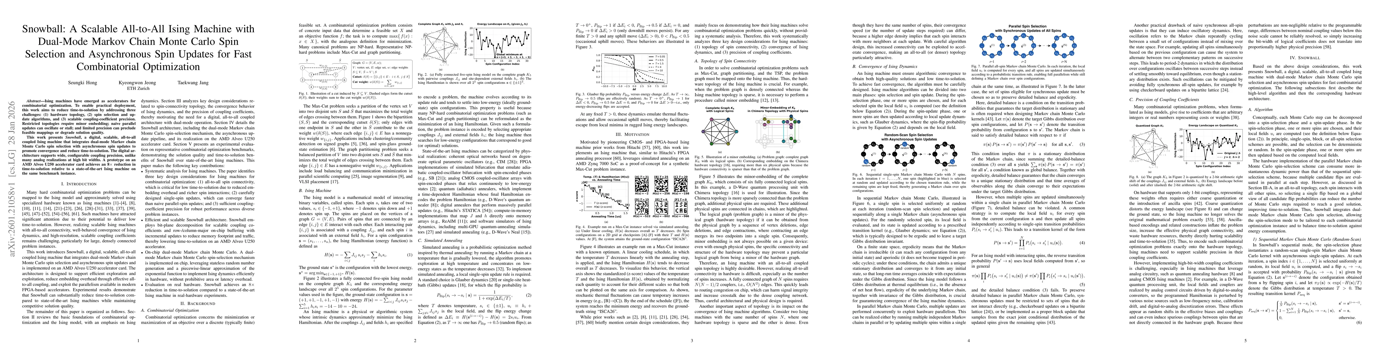 Thumbnail for Snowball: A Scalable All-to-All Ising Machine with Dual-Mode Markov Chain Monte Carlo Spin Selection and Asynchronous Spin Updates for Fast Combinatorial Optimization