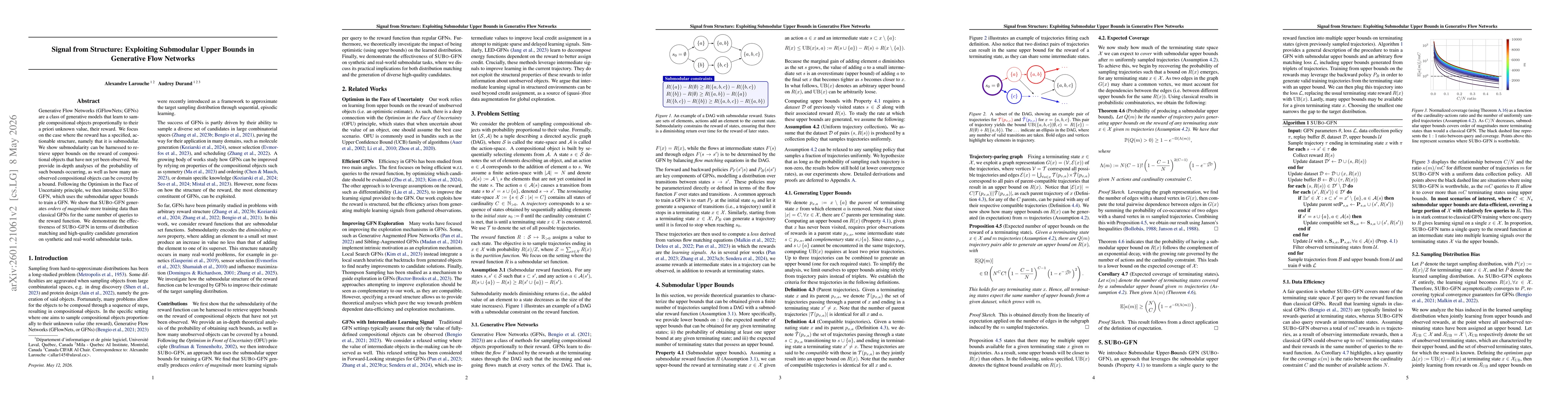 Thumbnail for Signal from Structure: Exploiting Submodular Upper Bounds in Generative Flow Networks