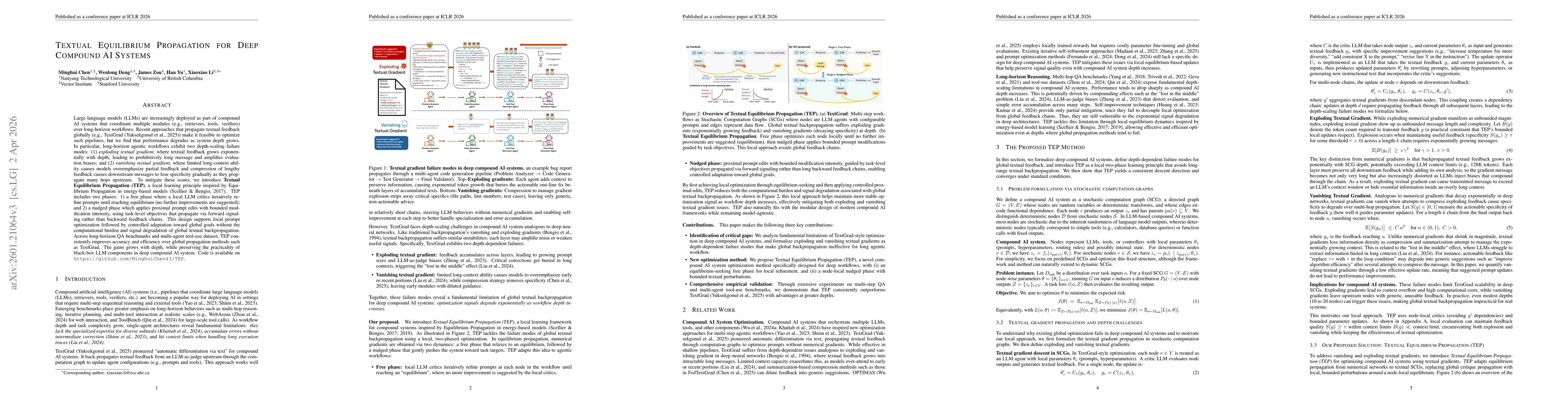 Thumbnail for Textual Equilibrium Propagation for Deep Compound AI Systems