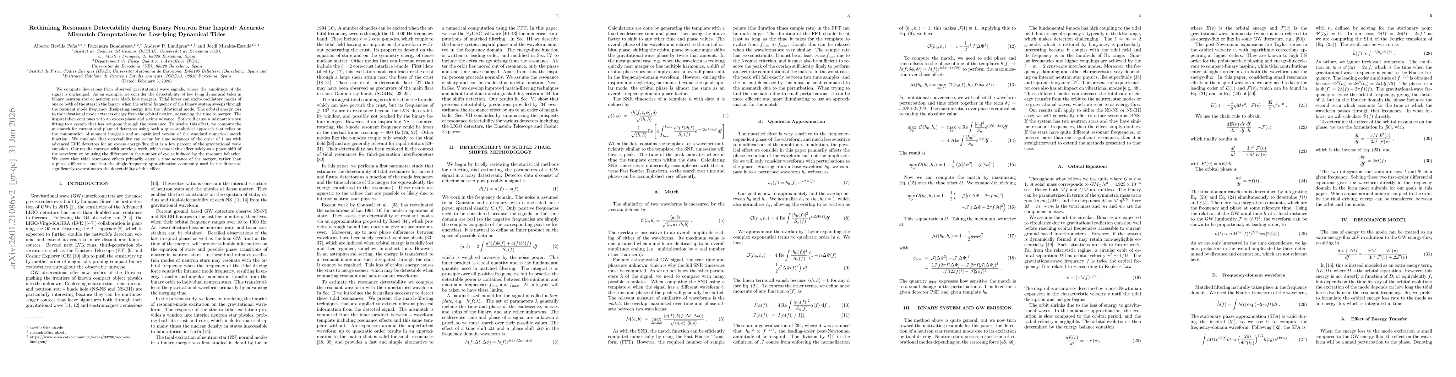 Thumbnail for Rethinking Resonance Detectability during Binary Neutron Star Inspiral: Accurate Mismatch Computations for Low-lying Dynamical Tides
