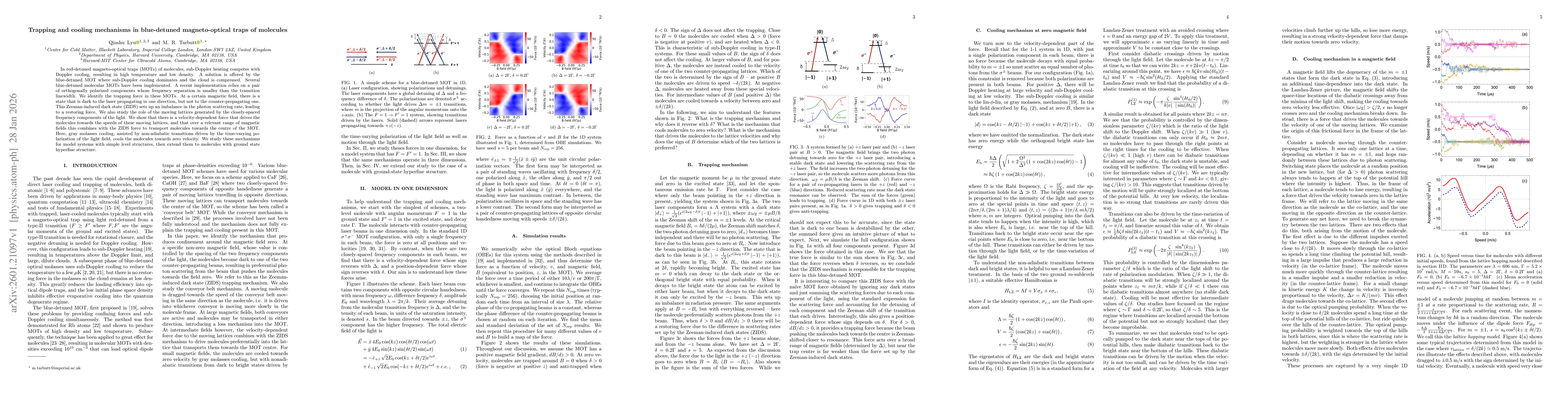 Thumbnail for Trapping and cooling mechanisms in blue-detuned magneto-optical traps of molecules