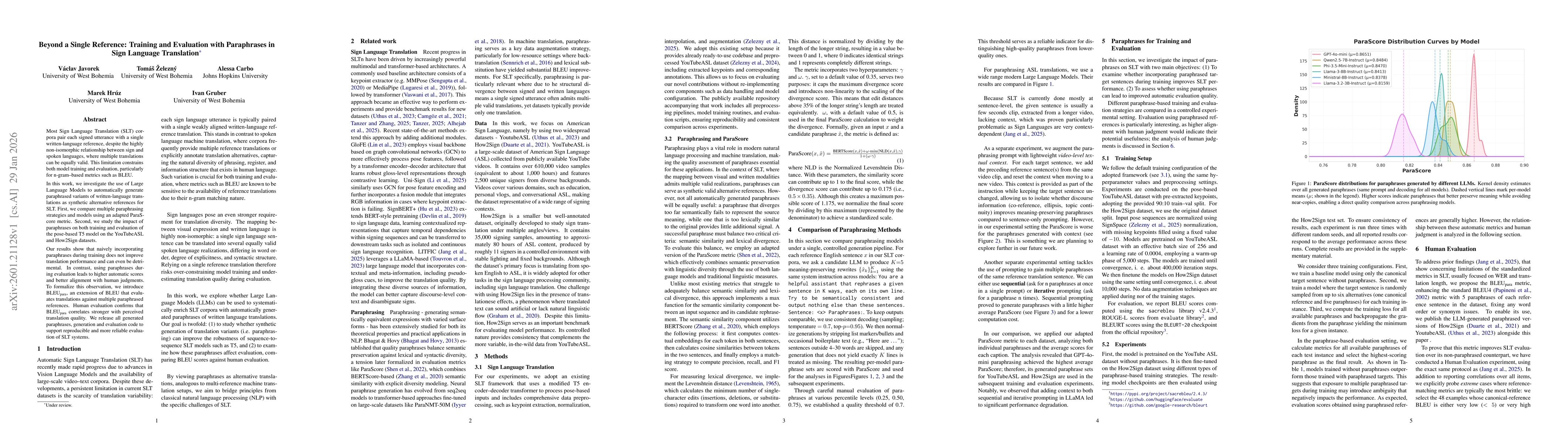 Thumbnail for Beyond a Single Reference: Training and Evaluation with Paraphrases in Sign Language Translation