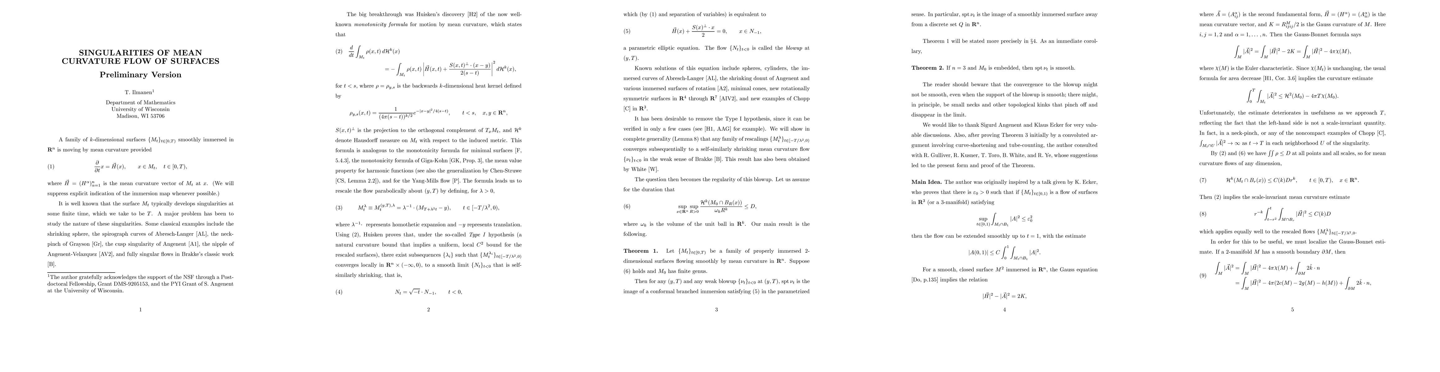 Thumbnail for Singularities of Mean Curvature Flow of Surfaces