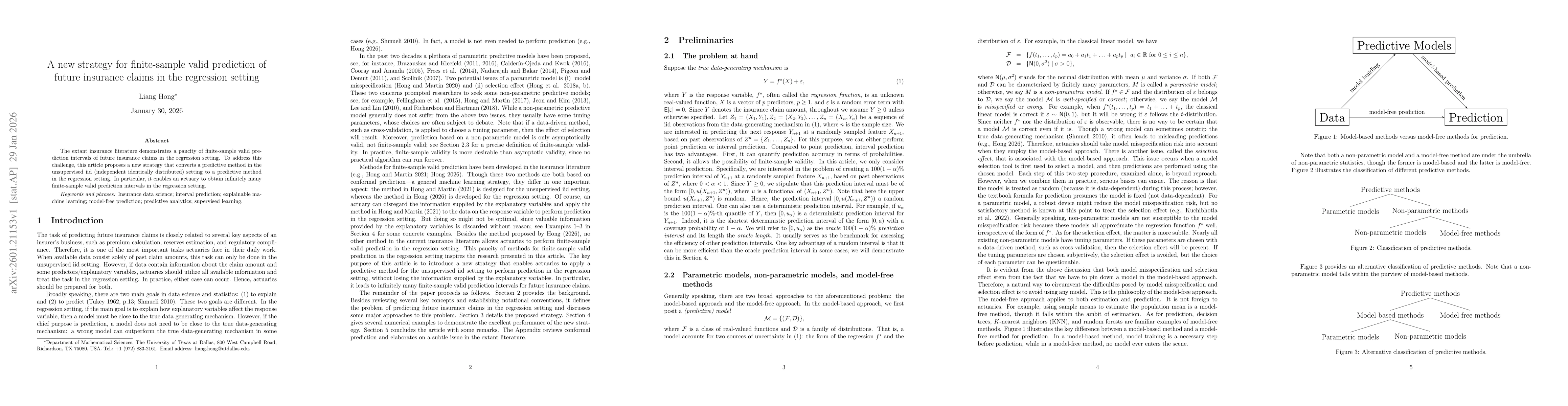Thumbnail for A new strategy for finite-sample valid prediction of future insurance claims in the regression setting