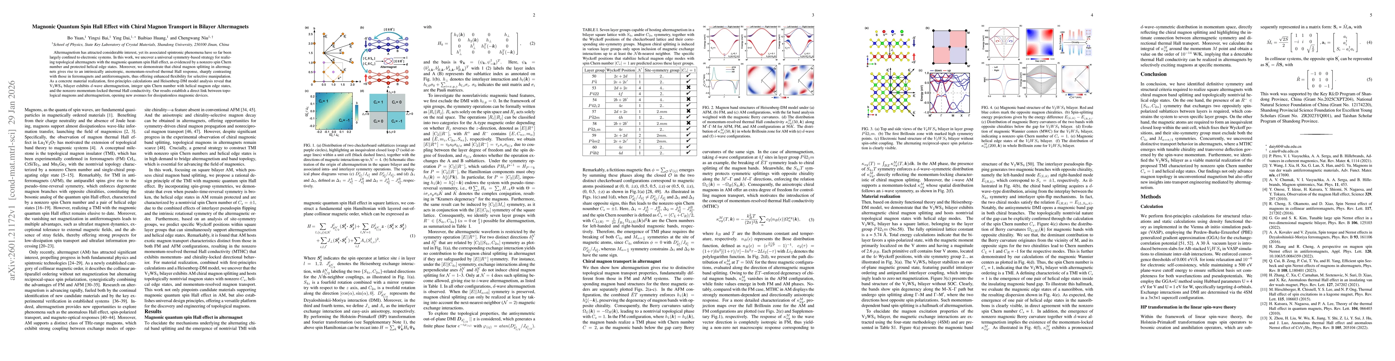 Thumbnail for Magnonic Quantum Spin Hall Effect with Chiral Magnon Transport in Bilayer Altermagnets