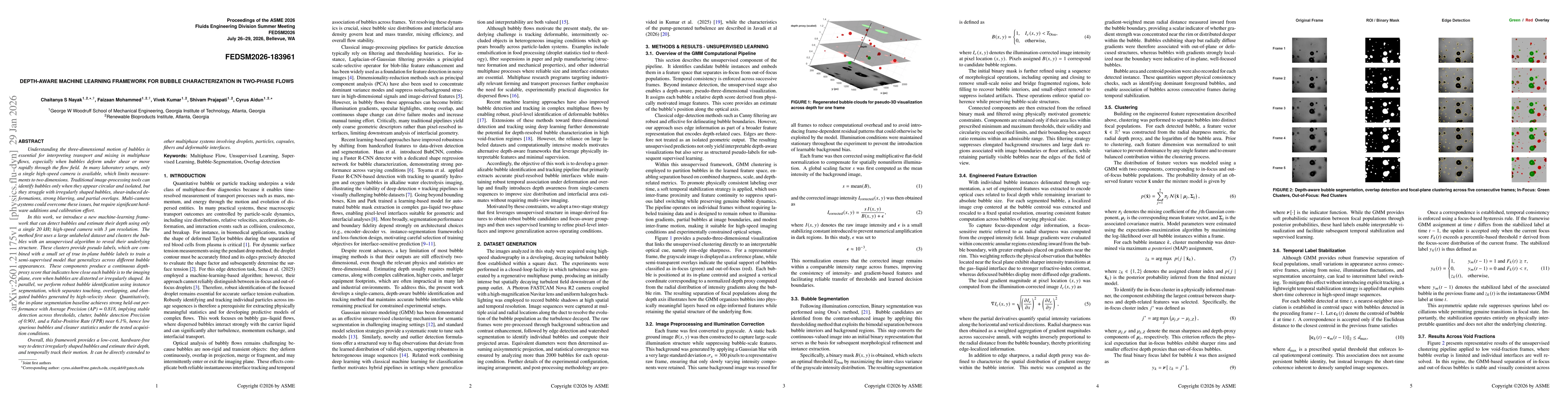 Thumbnail for Depth-Aware Machine Learning Framework for Bubble Characterization in Two-Phase Flows