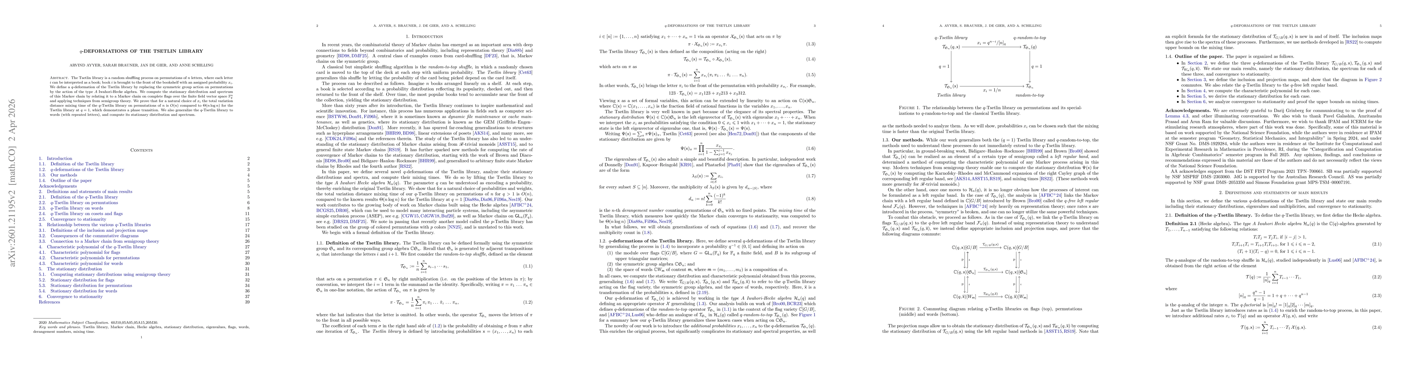 Thumbnail for $q$-deformations of the Tsetlin library