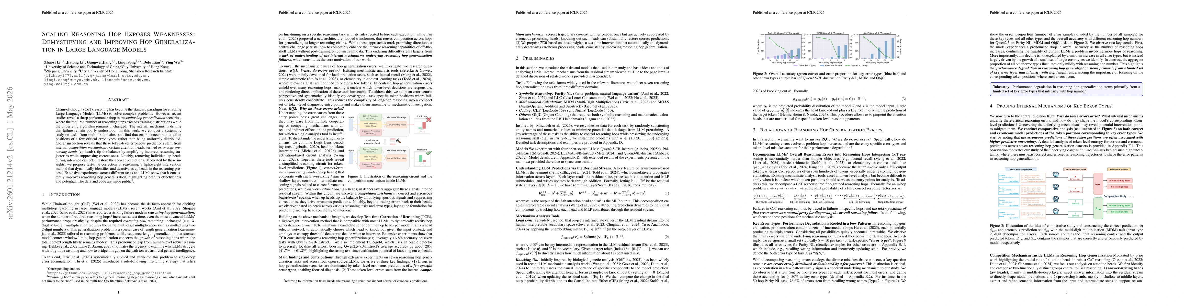 Thumbnail for Scaling Reasoning Hop Exposes Weaknesses: Demystifying and Improving Hop Generalization in Large Language Models