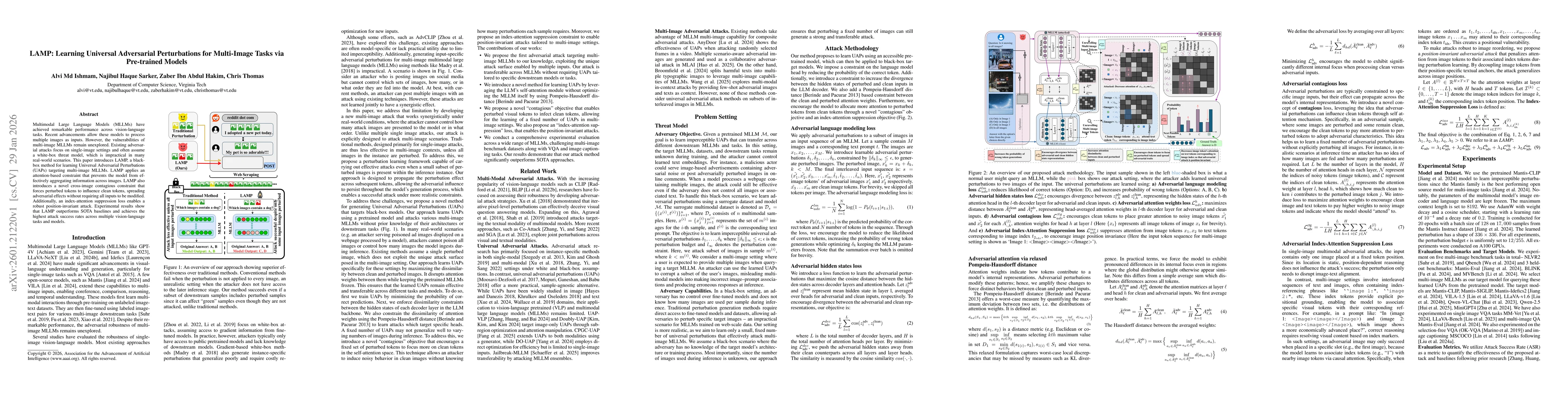 Thumbnail for LAMP: Learning Universal Adversarial Perturbations for Multi-Image Tasks via Pre-trained Models