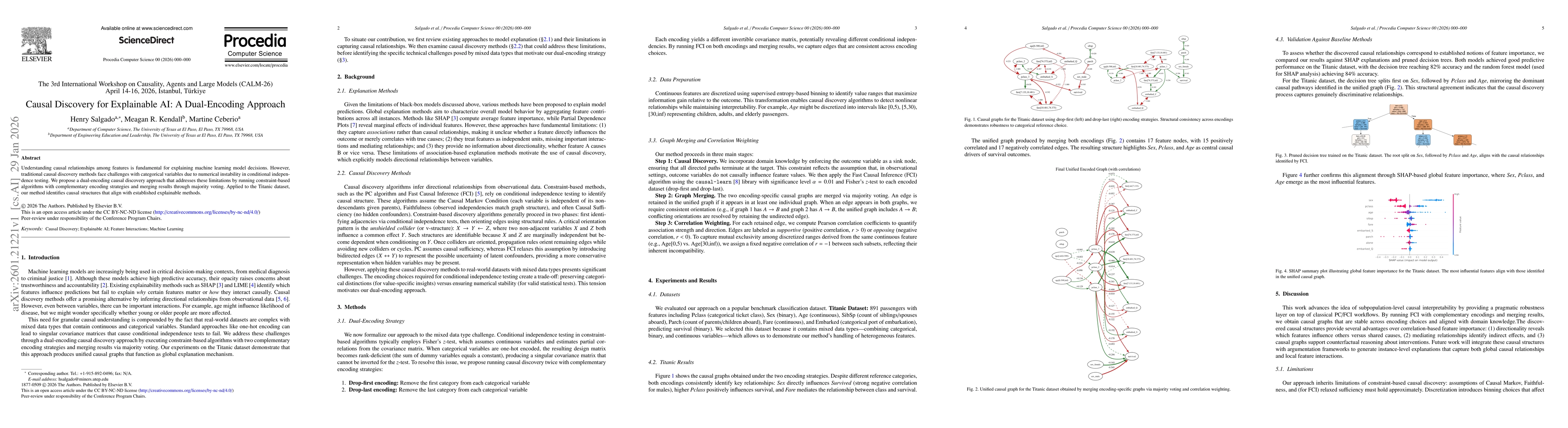 Thumbnail for Causal Discovery for Explainable AI: A Dual-Encoding Approach