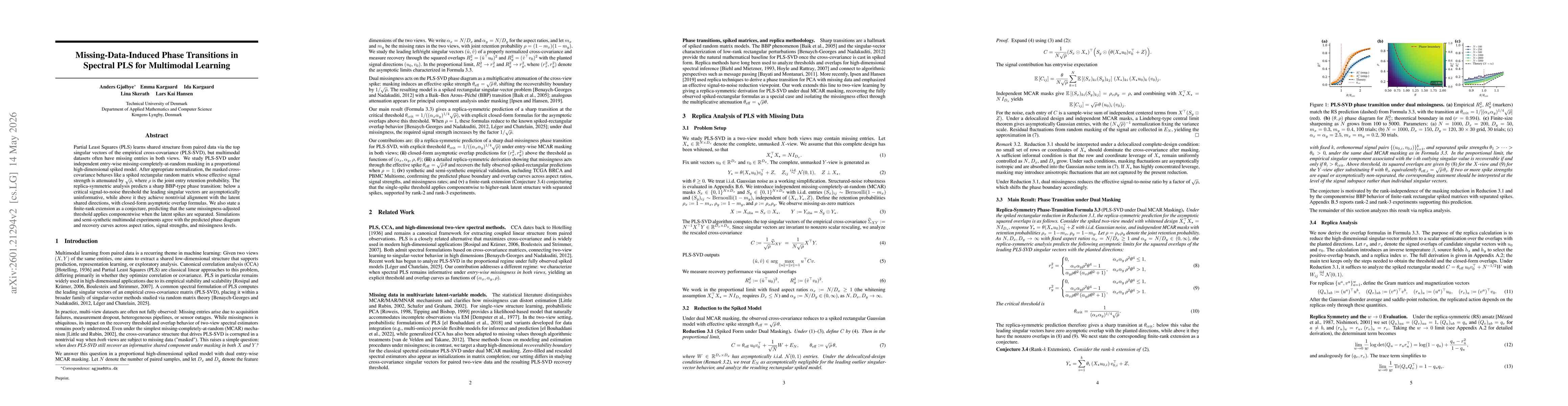 Thumbnail for Missing-Data-Induced Phase Transitions in Spectral PLS for Multimodal Learning