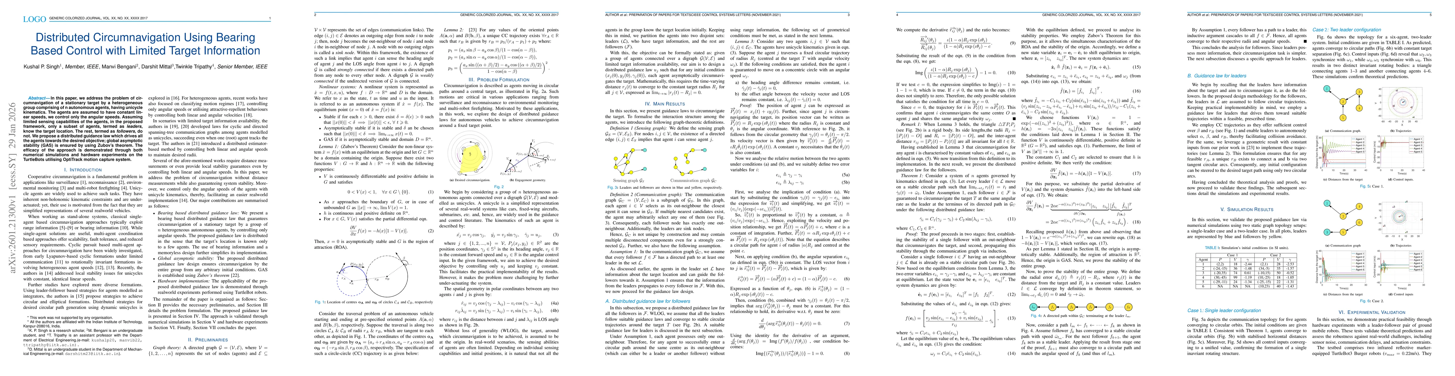 Thumbnail for Distributed Circumnavigation Using Bearing Based Control with Limited Target Information