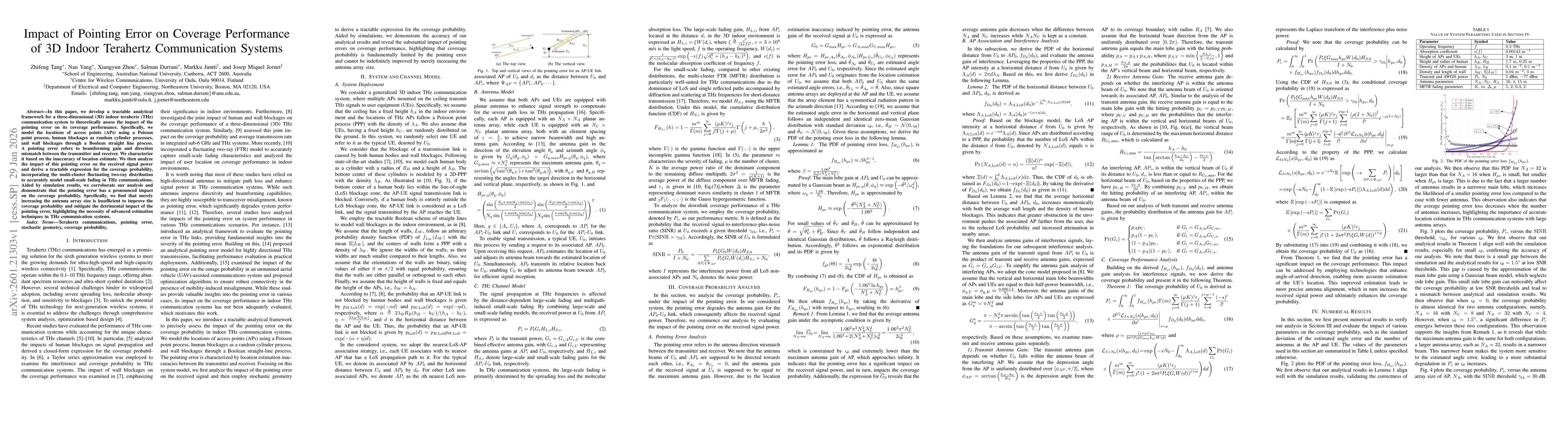 Thumbnail for Impact of Pointing Error on Coverage Performance of 3D Indoor Terahertz Communication Systems