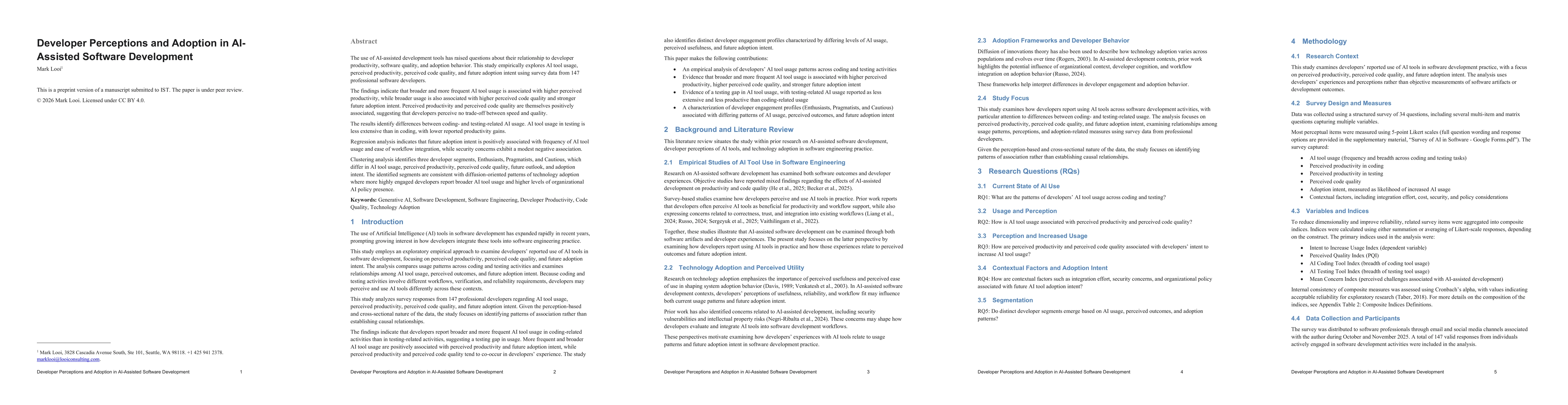 Thumbnail for Developers in the Age of AI: Adoption, Policy, and Diffusion of AI Software Engineering Tools
