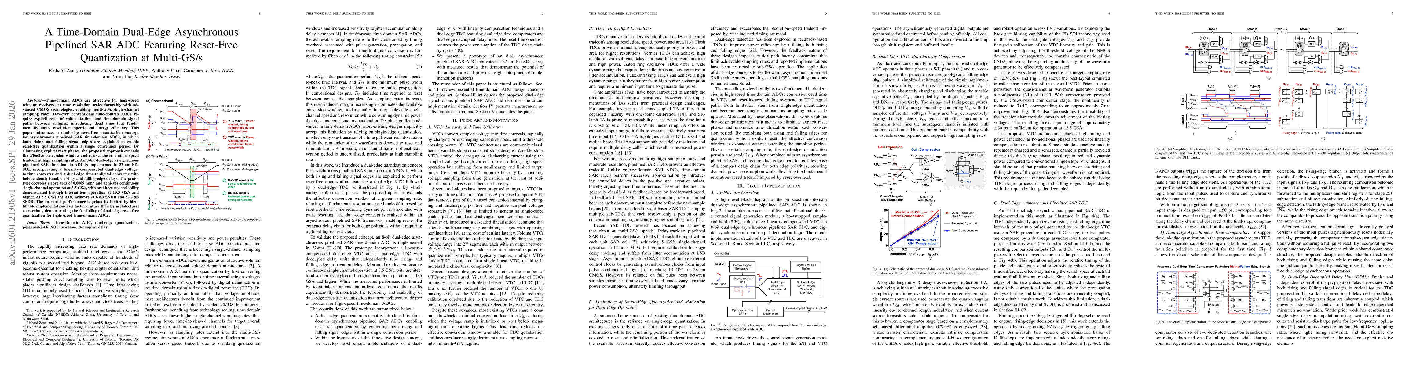 Thumbnail for A Time-Domain Dual-Edge Asynchronous Pipelined SAR ADC Featuring Reset-Free Quantization at Multi-GS/s