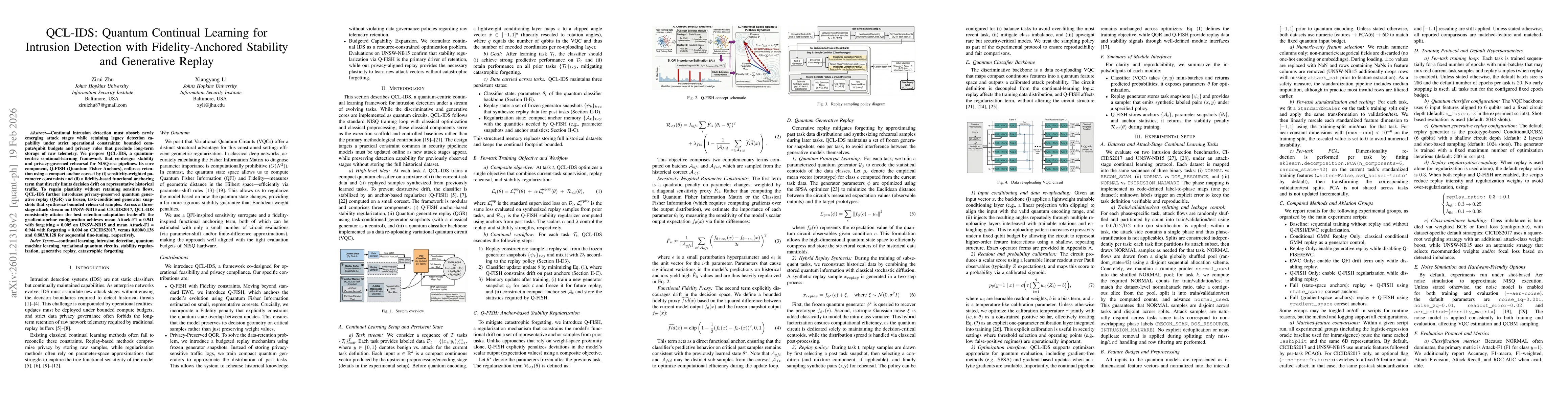 Thumbnail for QCL-IDS: Quantum Continual Learning for Intrusion Detection with Fidelity-Anchored Stability and Generative Replay
