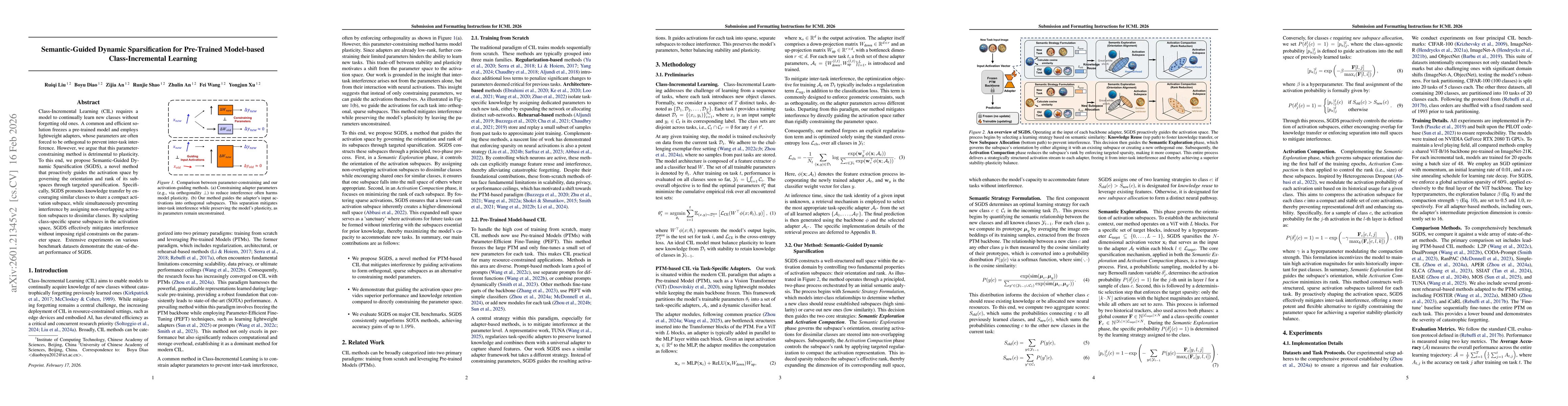 Thumbnail for Semantic-Guided Dynamic Sparsification for Pre-Trained Model-based Class-Incremental Learning