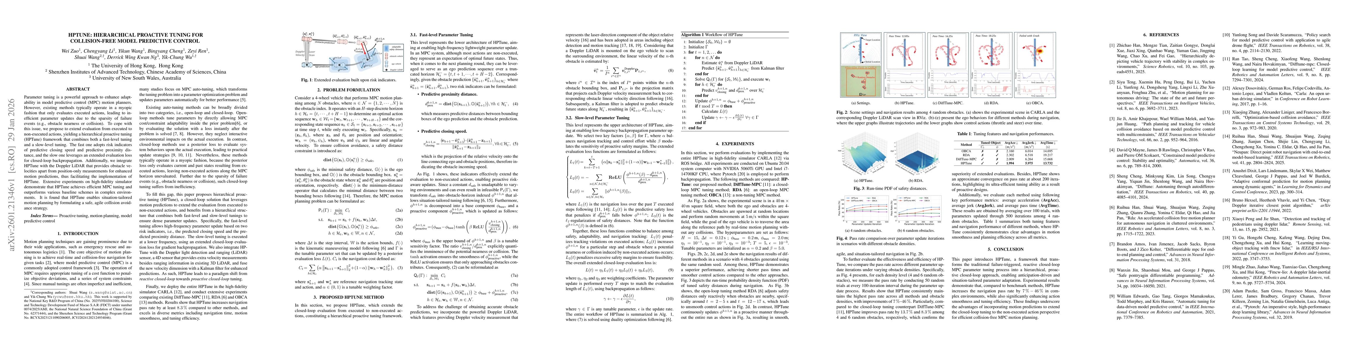 Thumbnail for HPTune: Hierarchical Proactive Tuning for Collision-Free Model Predictive Control