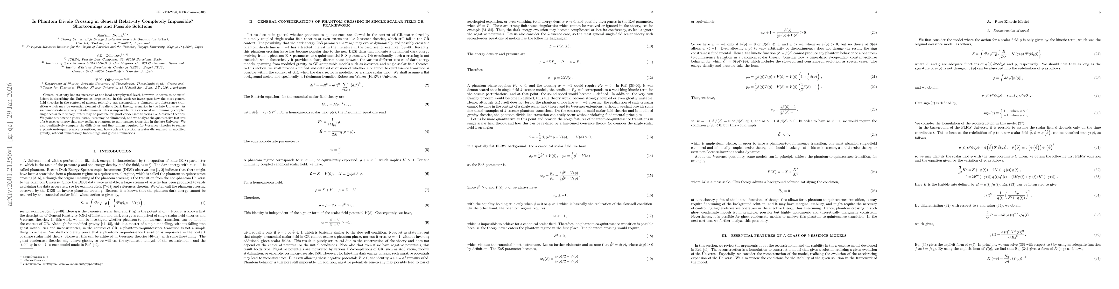 Thumbnail for Is Phantom Divide Crossing in General Relativity Completely Impossible? Shortcomings and Possible Solutions
