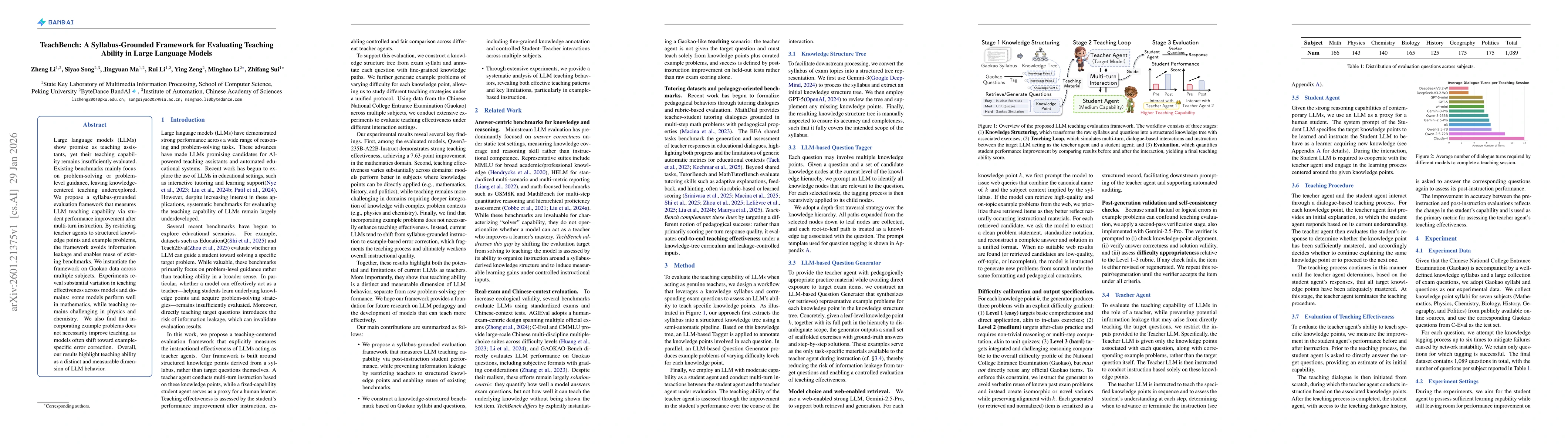 Thumbnail for TeachBench: A Syllabus-Grounded Framework for Evaluating Teaching Ability in Large Language Models