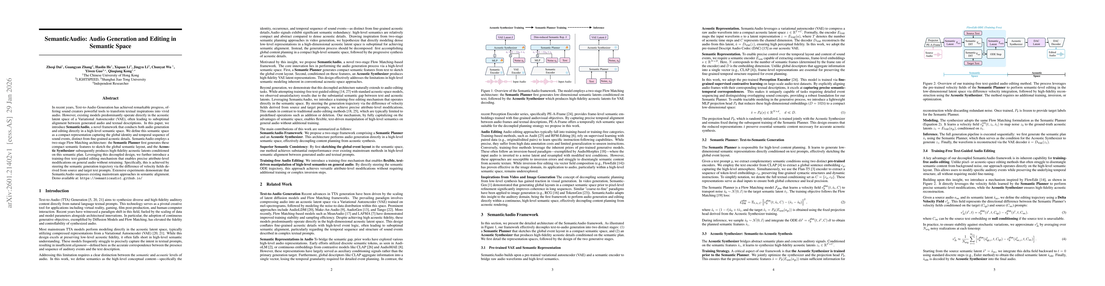 Thumbnail for SemanticAudio: Audio Generation and Editing in Semantic Space