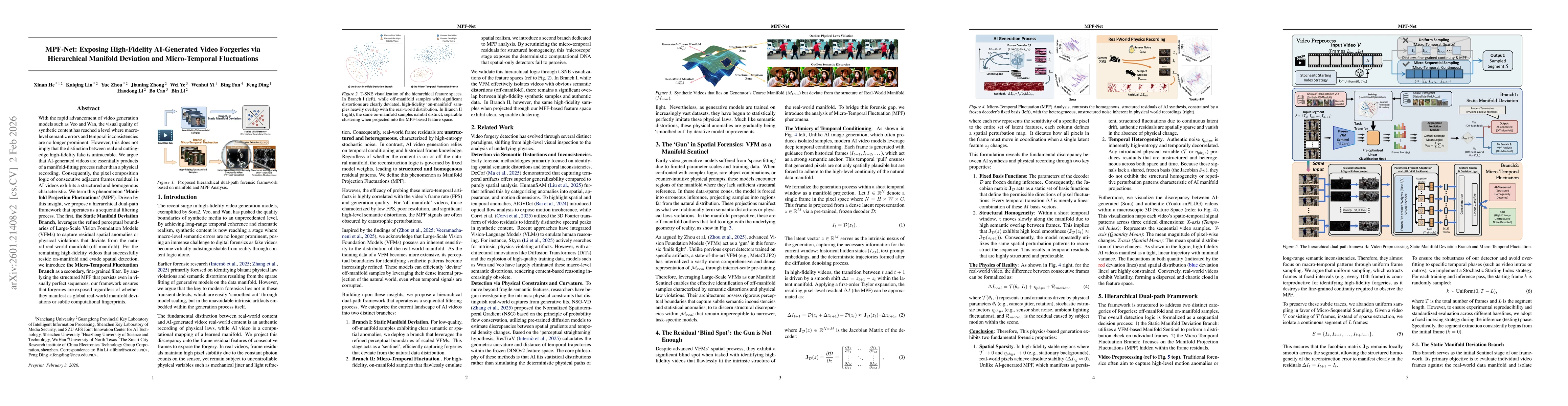 Thumbnail for MPF-Net: Exposing High-Fidelity AI-Generated Video Forgeries via Hierarchical Manifold Deviation and Micro-Temporal Fluctuations